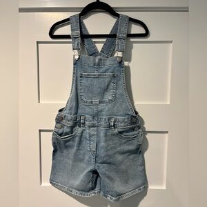 J Crew Crewcuts Denim Overall shorts. Girls Size 10.